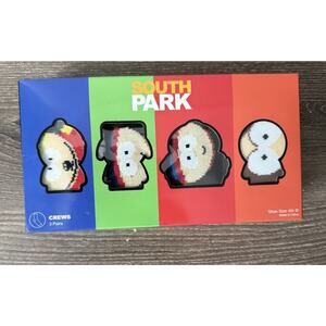 South Park TV Show 3x Pair of Crew Socks- Men's Shoe Size 6.5-12 NEW W/BOX
